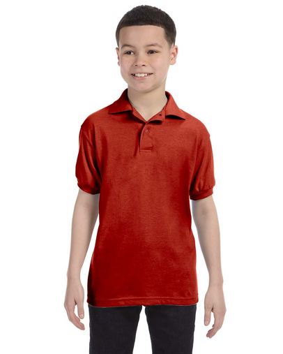 Custom Embroidered  Youth Hanes ComfortBlend EcoSmart Jersey Knit Polo - 054Y 