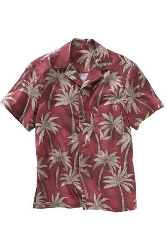 Custom Imprinted  Edwards Tropical Palm Camp Shirt - 1034 