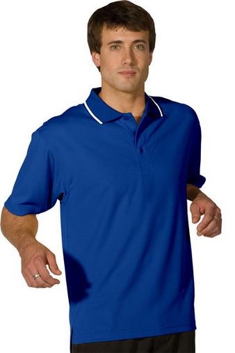 Custom Logo  Men's Tipped Collar Dry-Mesh Polo - Edwards 1575 