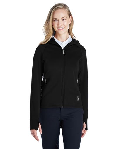 Custom Embroidered  Spyder Ladies' Hayer Full-Zip Z Hooded Fleece Jacket - 187331 