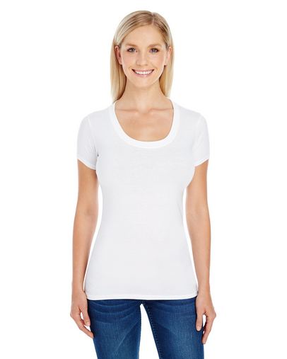 Custom Printed  Threadfast Apparel Ladies' Spandex Scoop Neck T-Shirt - 220S 