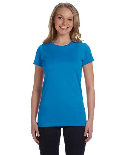 Custom Printed Ladies' Junior Fit Fine Jersey T-Shirt-3616 With Logo