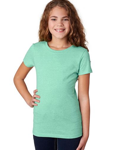 Custom Printed  Next Level Youth Princess CVC T-Shirt - 3712 