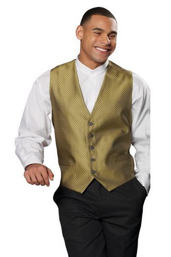 Custom Embroidered  Edwards Men's Diamond Brocade Vest - 4390 