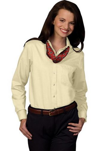 Custom Embroidered  Edwards Women's Button Down Oxford Dress Shirt - 5077 