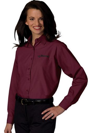 Custom Embroidered  Edwards Women's Long Sleeve Value Broadcloth Shirt - 5363 