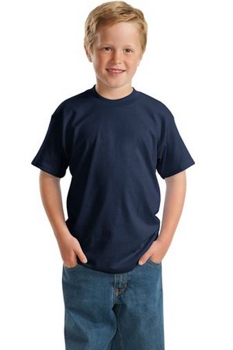 Custom Printed  Hanes Youth 100% Cotton T-Shirt. 5480 