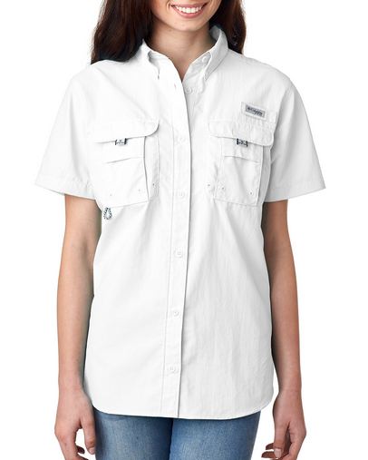 Custom Embroidered  Columbia Ladies' Bahama Short-Sleeve Shirt - 7313 