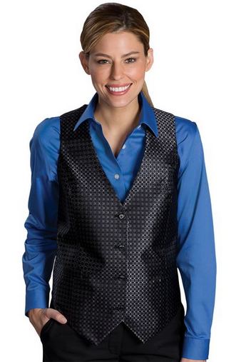 Custom Embroidered  Edwards Women's Grid Vest - 7396 