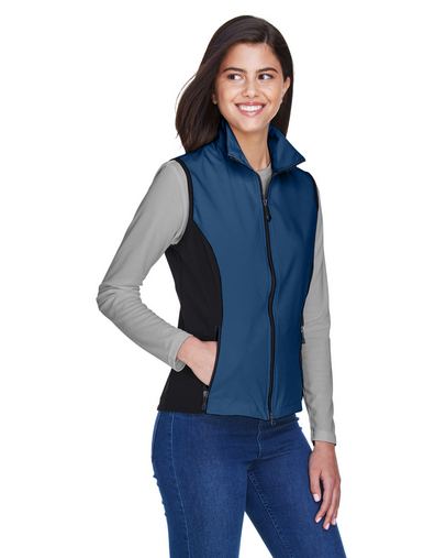 Custom Embroidered  North End Ladies' Three-Layer Light Bonded Performance Soft Shell Vest - 78050 