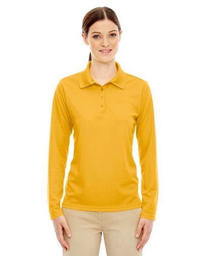 Custom Logo  Core 365 Ladies Performance Long Sleeve Polo 78192 