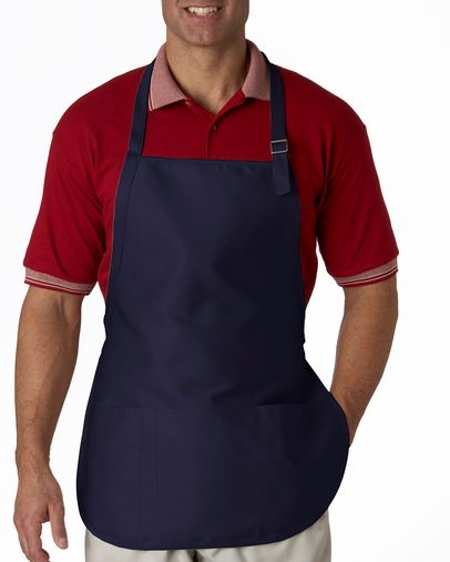 Custom Logo  UltraClub Three-Pocket Apron with Buckle - 8205 