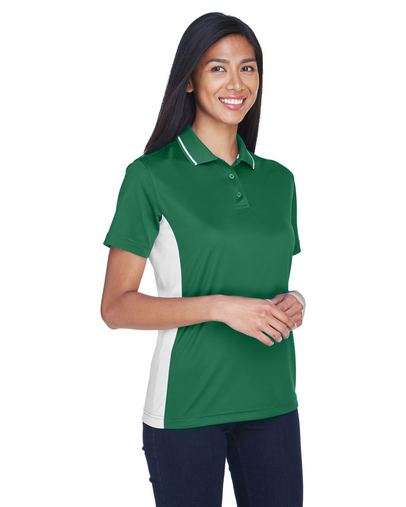 Custom Embroidered  UltraClub Ladies' Cool & Dry Sport Two-Tone Polo - 8406L 