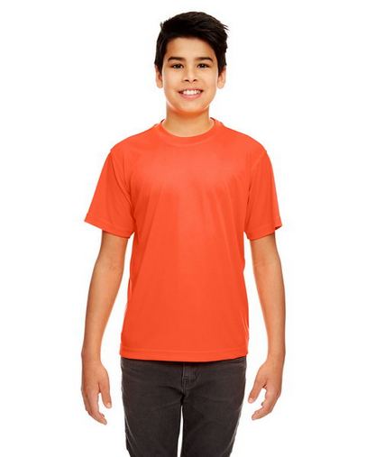 Custom Printed  UltraClub Youth Cool & Dry Sport Performance Interlock T-Shirt - 8420Y 