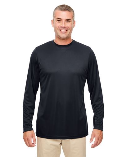 Custom Embroidered UltraClub Men's Cool & Dry Performance Long-Sleeve Top - 8622 