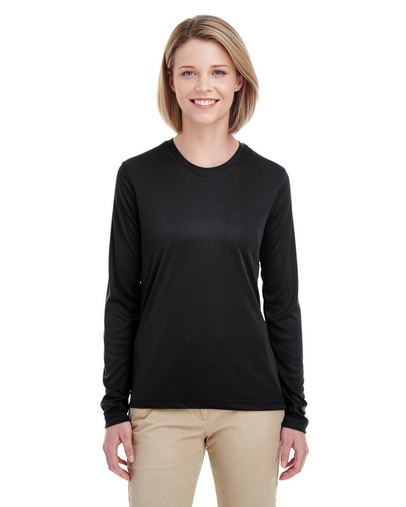 Custom Embroidered Custom Embroidered UltraClub Ladies' Cool & Dry Performance Long-Sleeve Top - 8622W 