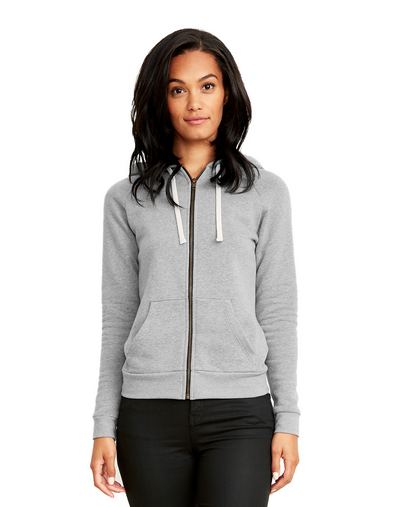 Custom Printed  Next Level Ladies' PCH Raglan Zip Hoody - 9603 