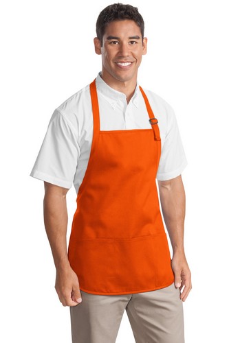 Custom Embroidered  Medium Length Apron with Pouch Pockets Port Authority - A510 