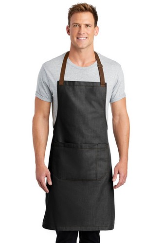 Custom Logo Port Authority Market Full-Length Bib Apron. A800 With Logo