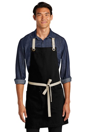 Custom Logo Port Authority Canvas Full-Length Two-Pocket Apron - A815 