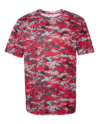 Custom Printed Badger Digital Camo Short Sleeve T-Shirt - 4180 