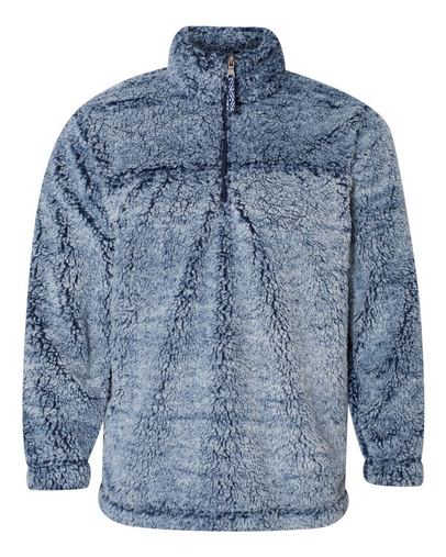 Custom Embroidered  Unisex Sherpa Fleece Quarter-Zip Pullover - Q10 