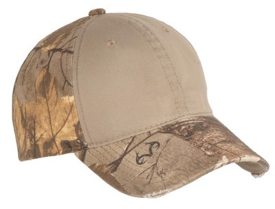 Custom Embroidered Port Authority Camo Cap with Contrast Front Panel - C807 