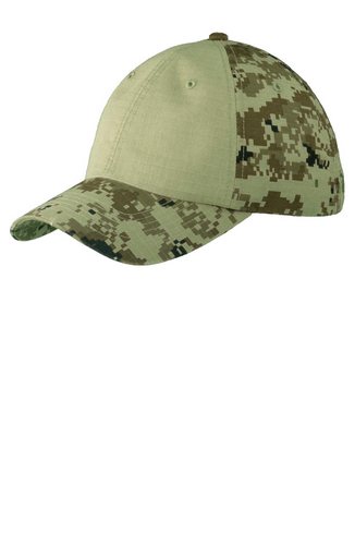 Custom Embroidered  Port Authority Colorblock Digital Ripstop Camouflage Cap - C926 