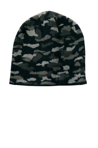 Custom Embroidered  Port & Company Camo Beanie Cap - CP91C 