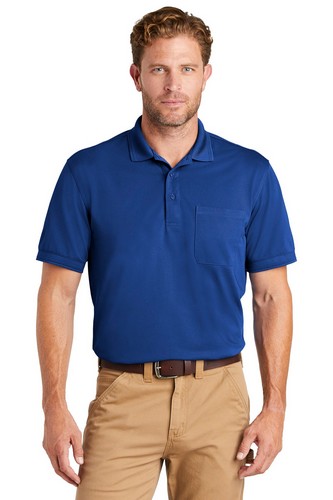 Custom Logo CornerStone Industrial Snag-Proof Pique Pocket Polo - CS4020P 