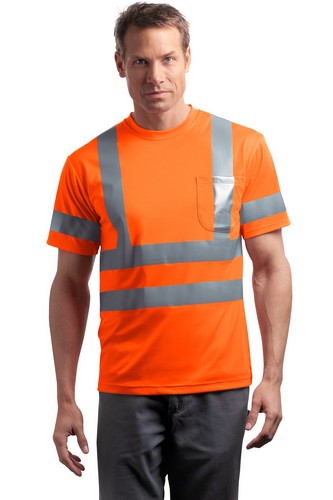 Custom Logo ANSI 107 Class 3 Snag-Resistant Reflective Safety T-Shirt CS408 