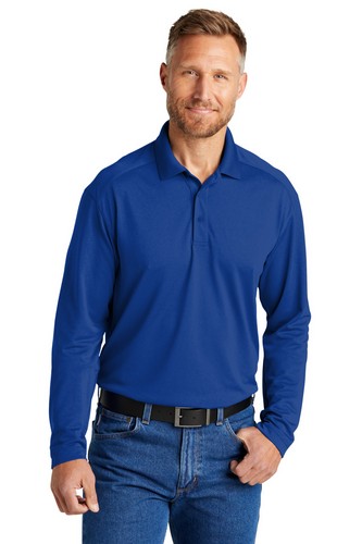 Custom Printed CornerStone Select Lightweight Snag-Proof Long Sleeve Polo CS418LS 