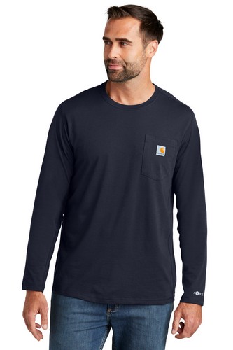 Custom Printed Carhartt Force Long Sleeve Pocket T-Shirt - CT104617 