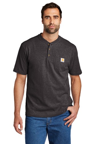 Custom Logo Carhartt Short Sleeve Henley T-Shirt - CTK84 