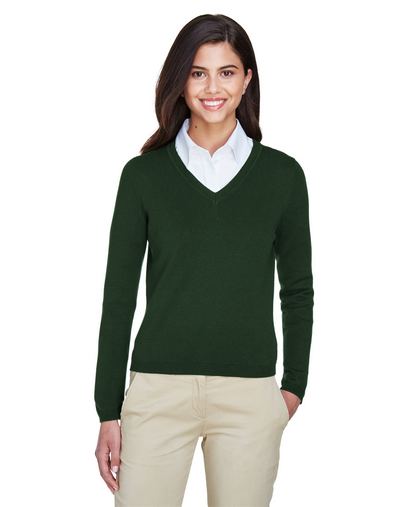 Custom Embroidered  Devon & Jones Ladies' V-Neck Sweater - D475W 