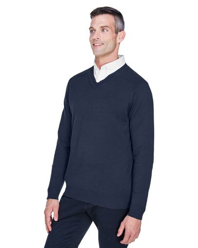 Custom Embroidered  Devon & Jones Men's V-Neck Sweater - D475 