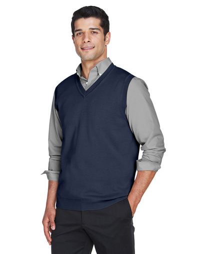 Custom Embroidered Devon & Jones V-Neck Vest - D477 