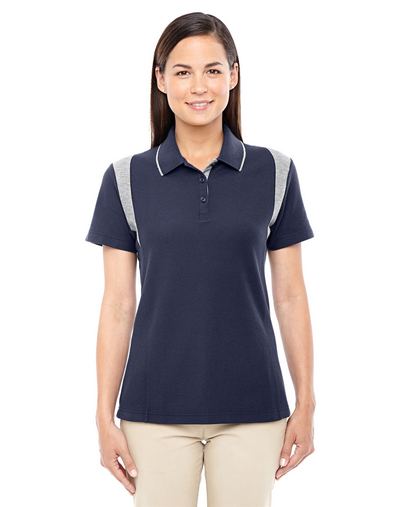 Custom Embroidered  Devon & Jones Ladies' DRYTEC20 Cotton Performance Colorblock Polo - DG180W 