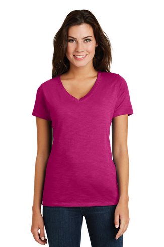 Custom Printed District Women's Super Slub V-Neck Tee - DM3501 