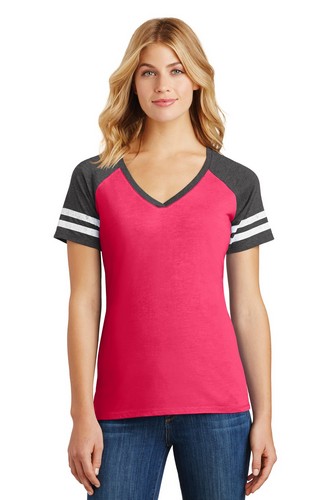 Custom Printed District Women's Game V-Neck Tee - DM476 