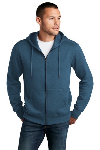 Custom Printed District Perfect Weight Fleece Full-Zip Hoodie - DT1103 