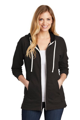 Custom Printed District Women’s Perfect Tri French Terry Full-Zip Hoodie - DT456 