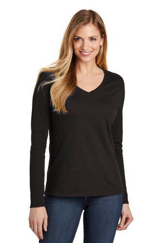 Custom Printed District Women's Very Important Tee Long Sleeve V-Neck - DT6201 