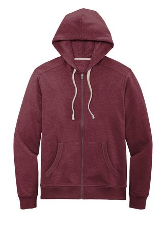 Custom Logo District Re-Fleece Full-Zip Hoodie - DT8102 