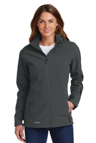 Custom Embroidered Eddie Bauer Ladies Hooded Soft Shell Parka - EB537 