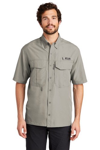 Custom Embroidered Eddie Bauer Short Sleeve Performance Fishing Shirt EB602 