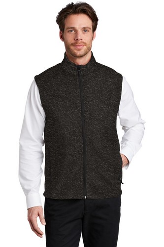 Custom Embroidered Port Authority Sweater Fleece Vest - F236 