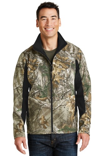 Custom Embroidered Port Authority Camouflage Colorblock Soft Shell - J318C 