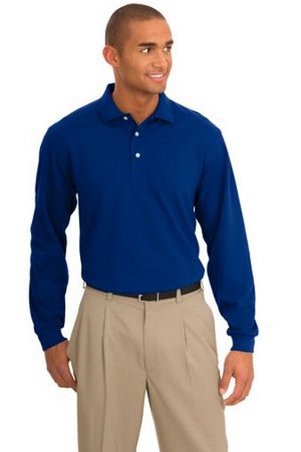 Custom Logo Long Sleeve Rapid Dry Polo Shirt - Port Authority Signature. K455LS Embroidered