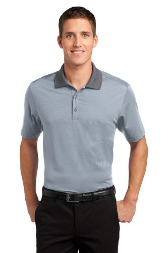 Custom Embroidered Port Authority Fine Stripe Performance Polo - K558 